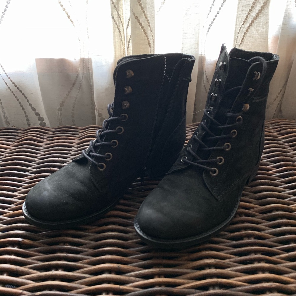 ALDO boots, lace-up and zip, black